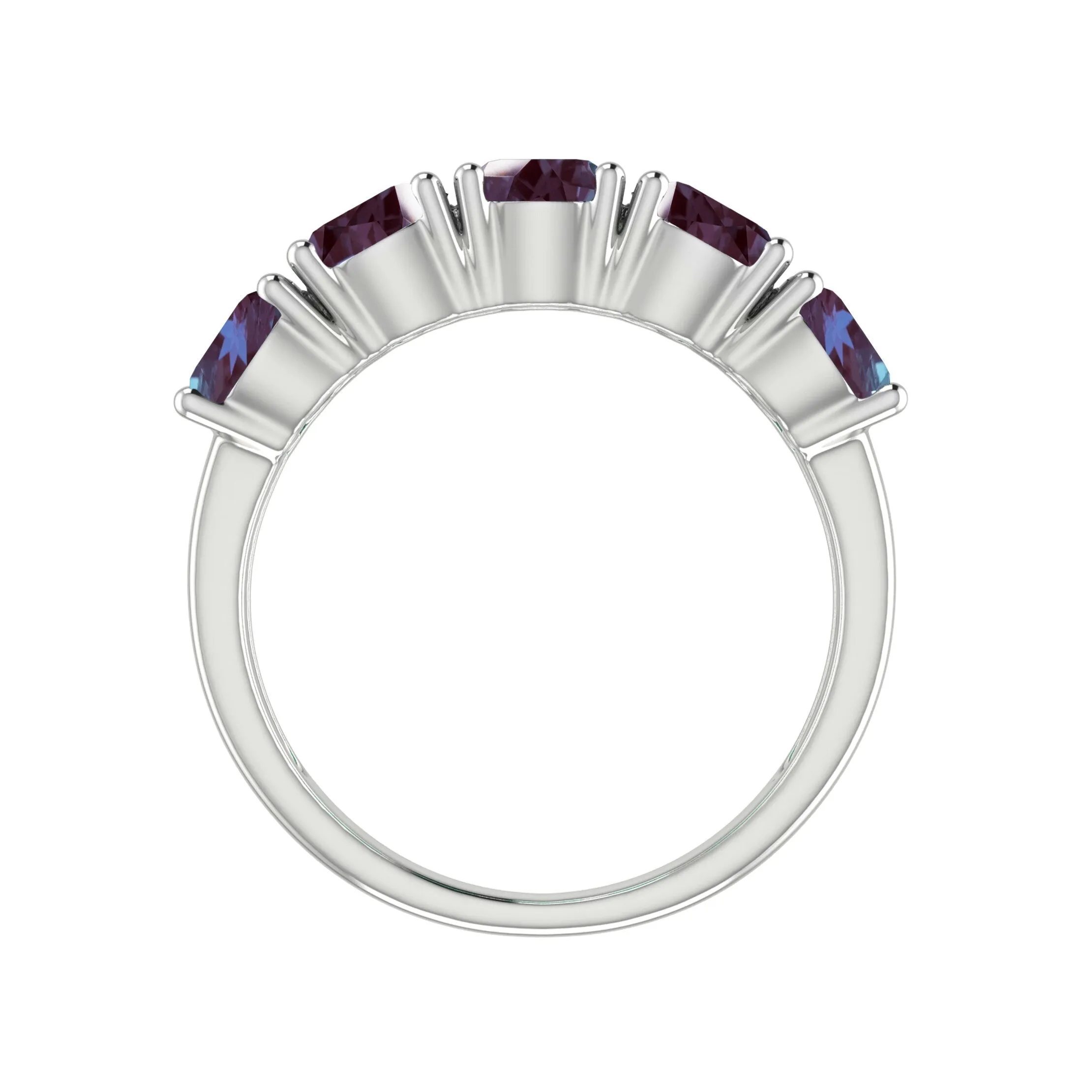 V3 Jewelry Sterling Silver Color Changing Alexandrite Five Stone Ring sold by Zulily product image thumbnail 2