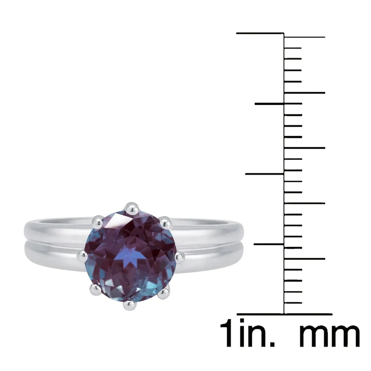 V3 Jewelry 2.20CT Color Changing Alexandrite Sterling Silver Solitaire Ring sold by Zulily product image thumbnail 3