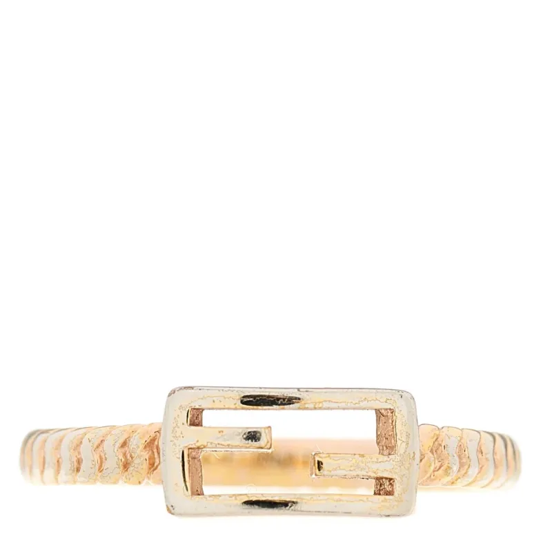 Fendi Metal FF Chain Ring S Gold (Pre-Owned) sold by Zulily