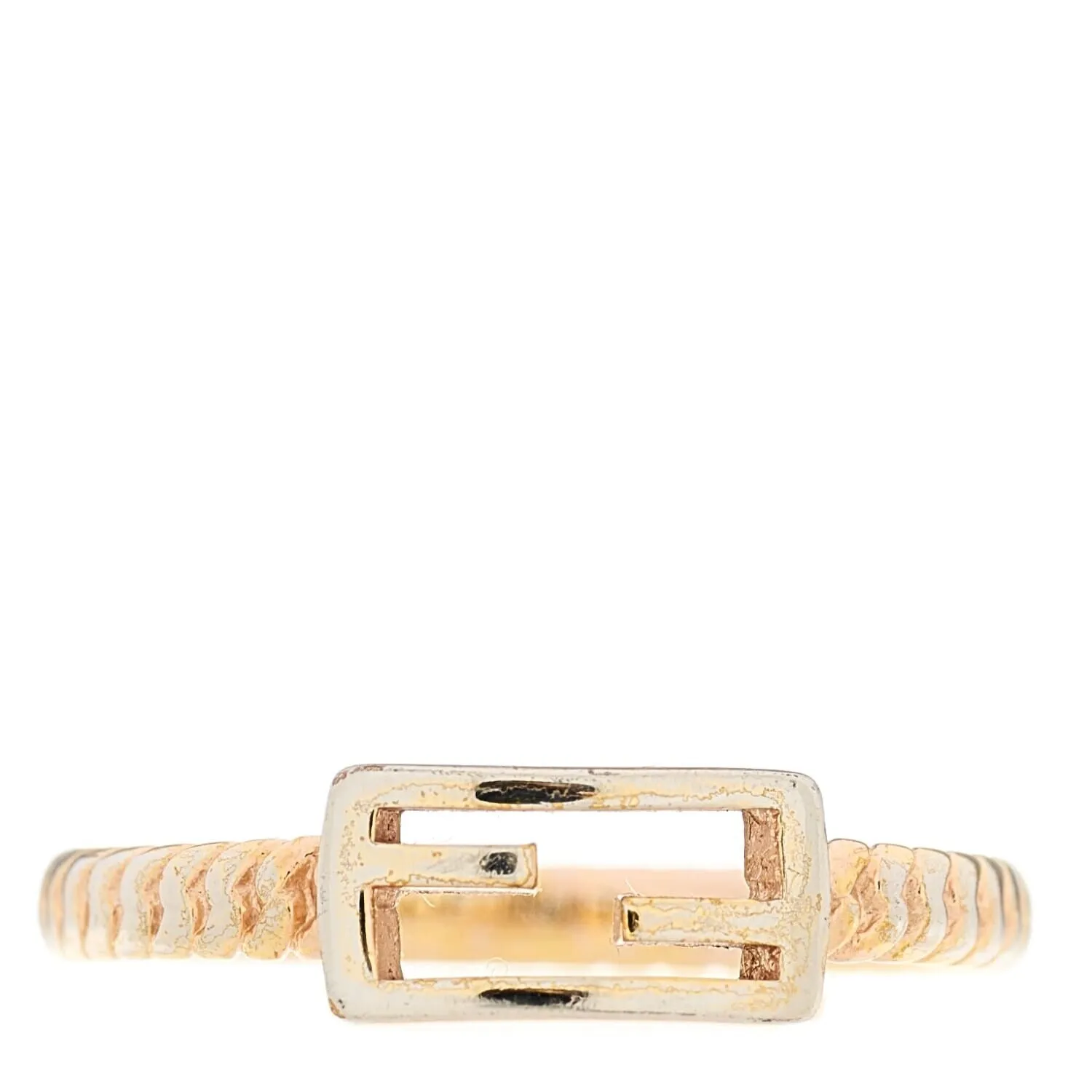 Fendi Metal FF Chain Ring S Gold (Pre-Owned) sold by Zulily