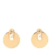 Fendi Metal FF O'Lock Round Earrings Gold (Pre-Owned) sold by Zulily
