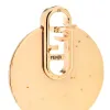 Fendi Metal FF O'Lock Round Earrings Gold (Pre-Owned) sold by Zulily