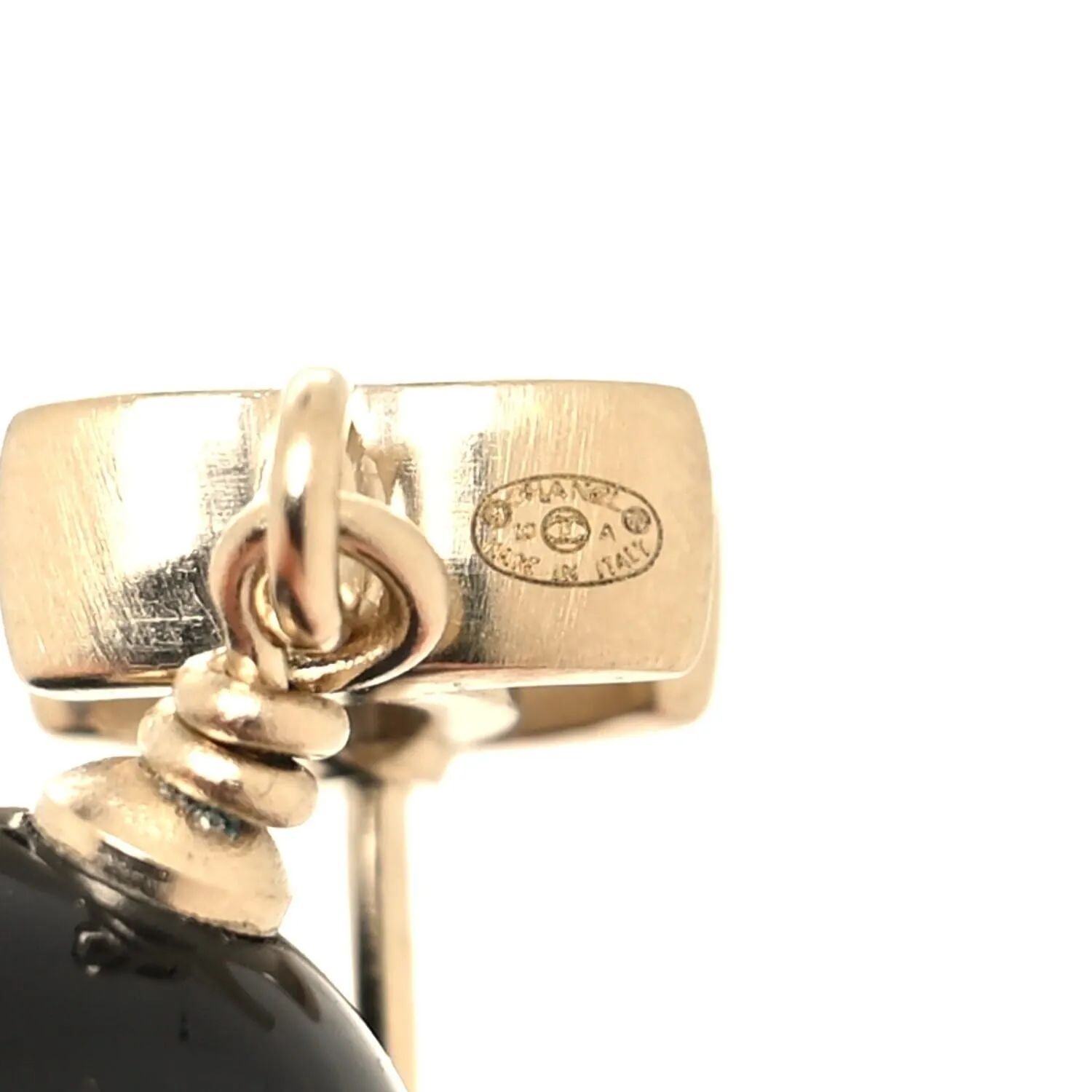 Chanel Pearl Bead Mini CC Drop Earrings Black (Pre-Owned) sold by Zulily product image thumbnail 4