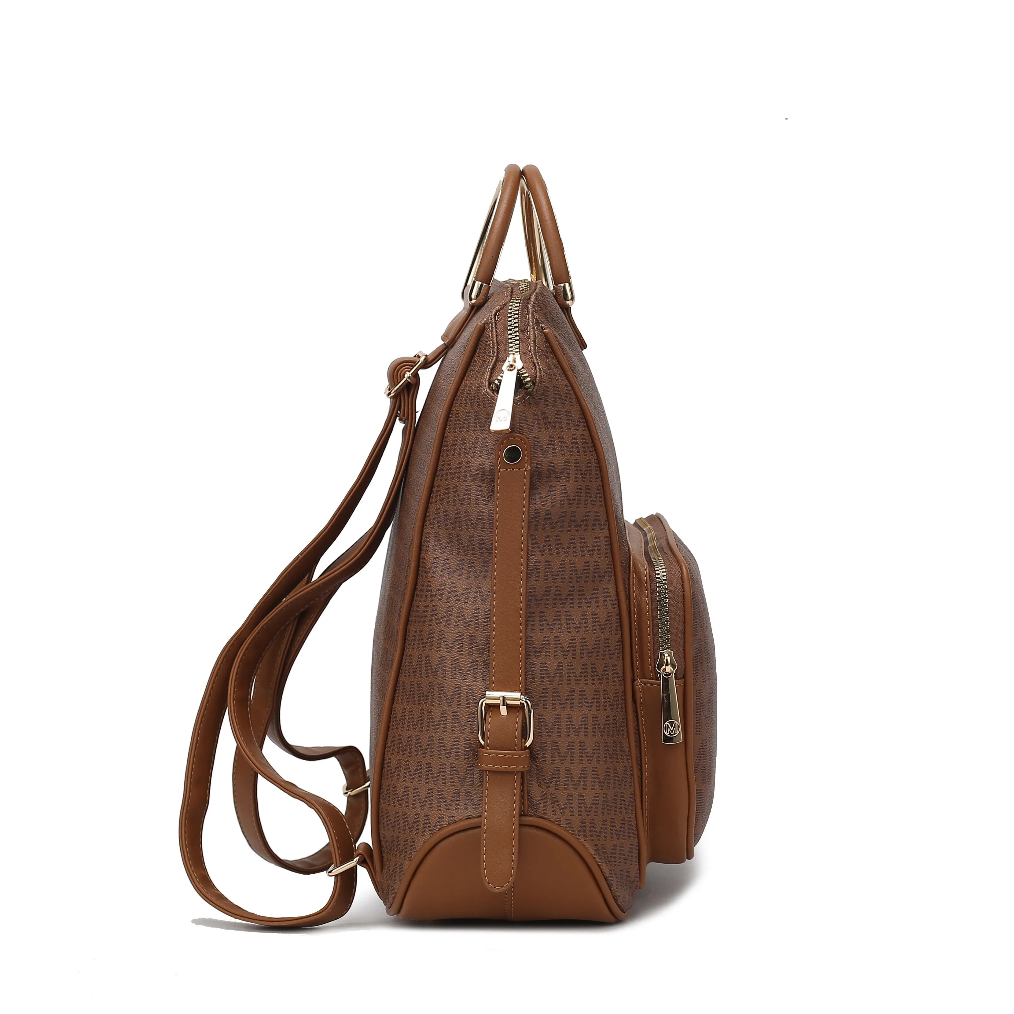 June M logo Printed Vegan Leather Women's Backpack sold by Zulily product image thumbnail 4
