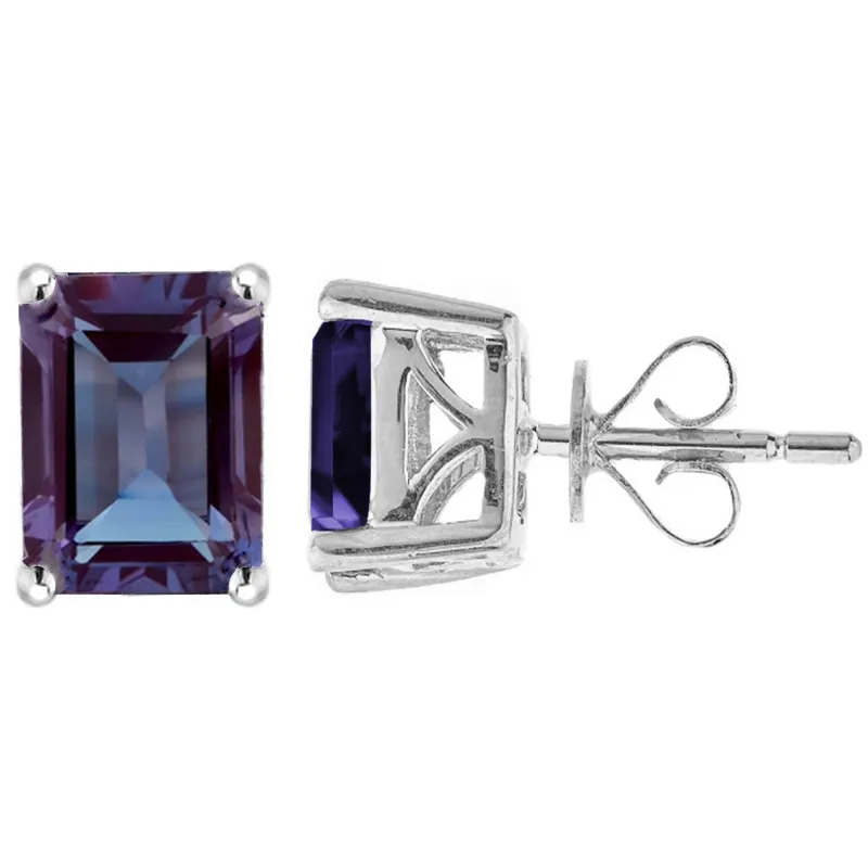 V3 Jewelry Sterling Silver 7.80CT Color Changing Alexandrite Stud Earrings sold by Zulily