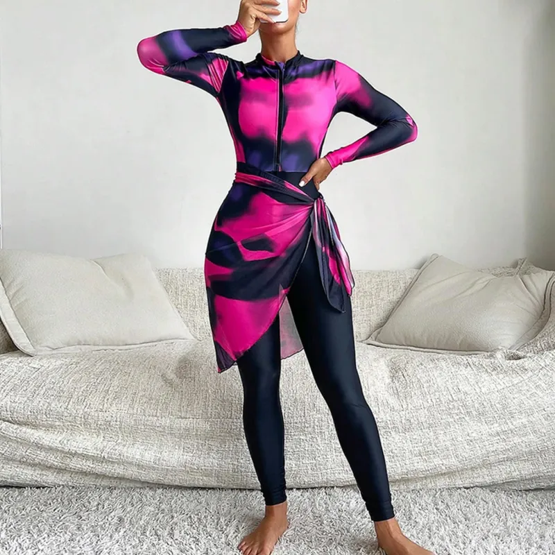 Pink Tie-Dye One Piece Swimsuit & Cover-Up sold by Zulily