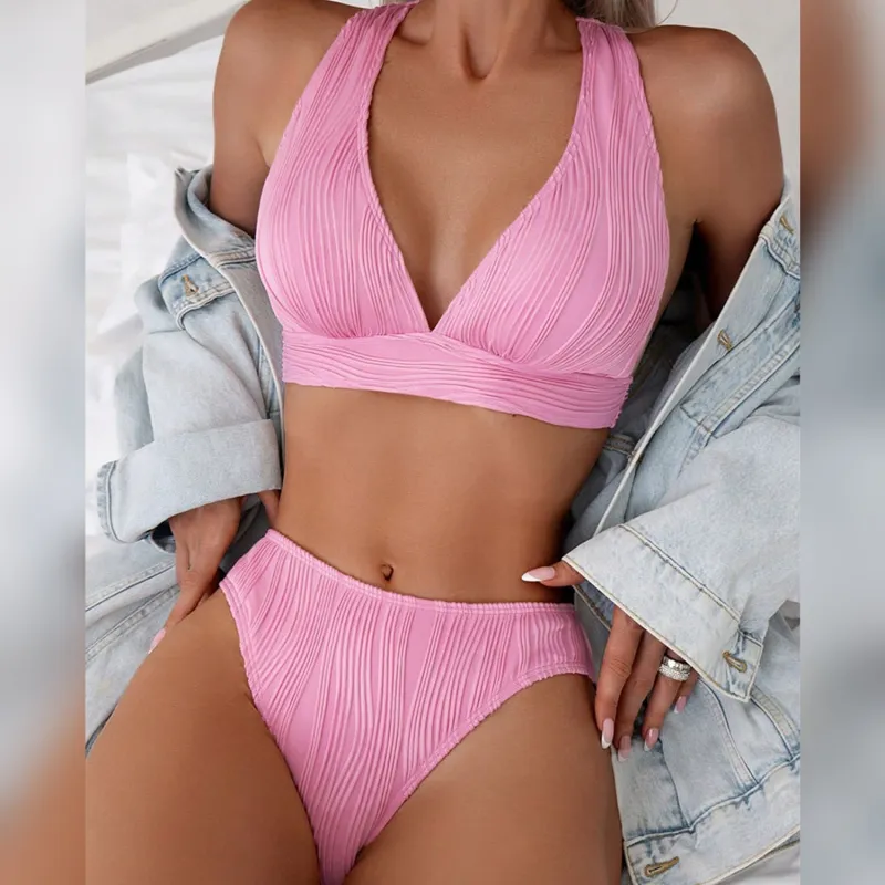 Pink Back Cross Bikini sold by Zulily