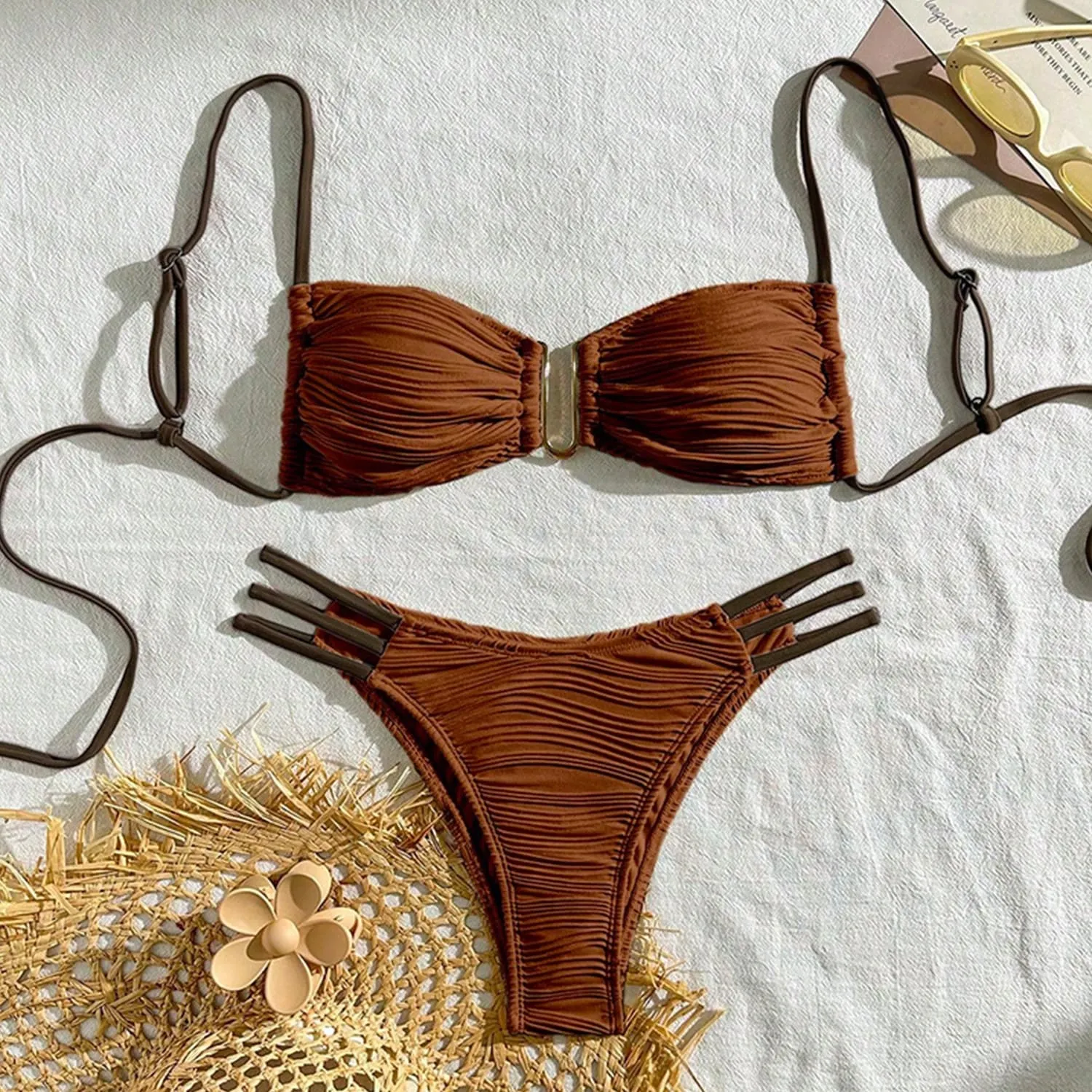 Brown Bikini sold by Zulily