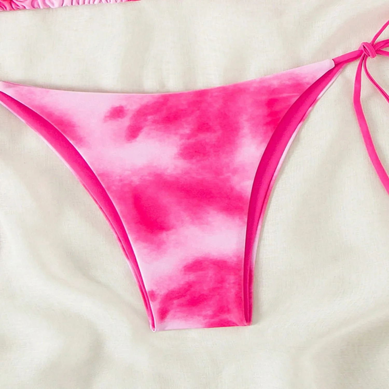Pink Tie-Dye Halter Bikini sold by Zulily product image thumbnail 4