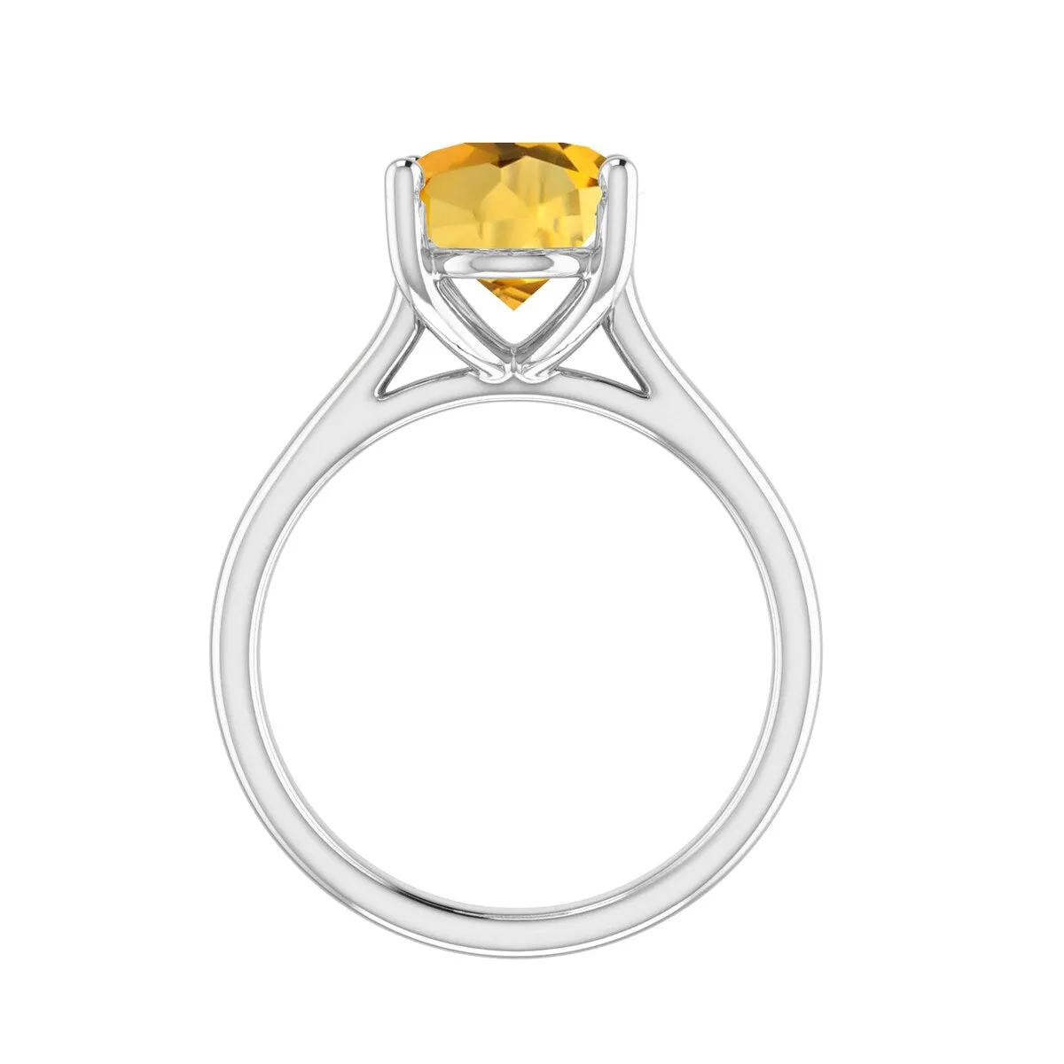 Sterling Silver with Oval Shape 2.20cttw Natural Citrine Solitaire Ring sold by Zulily product image thumbnail 3