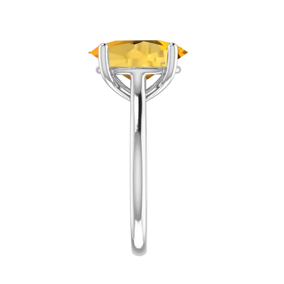 Sterling Silver with Oval Shape 2.20cttw Natural Citrine Solitaire Ring sold by Zulily product image thumbnail 2