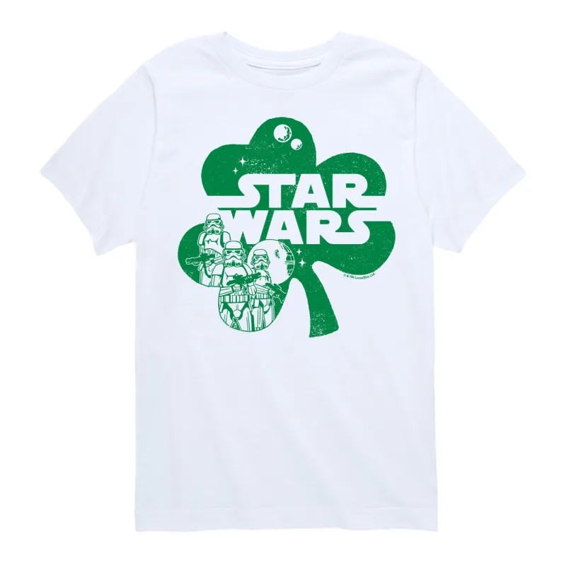 Boy's Star Wars Clover Logo Short Sleeve Tee sold by Zulily