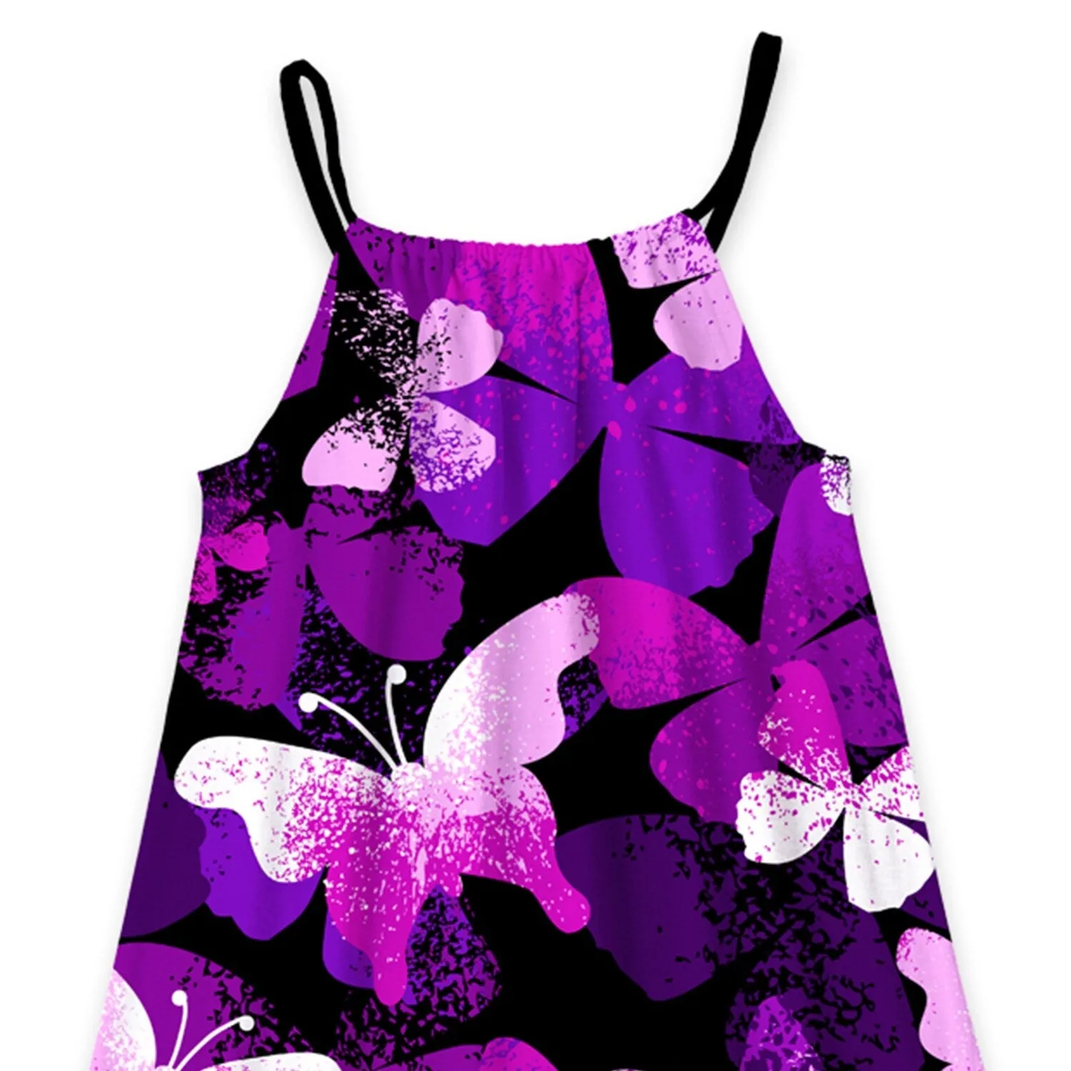 Black & Purple Butterfly Tank Dress sold by Zulily product image thumbnail 2