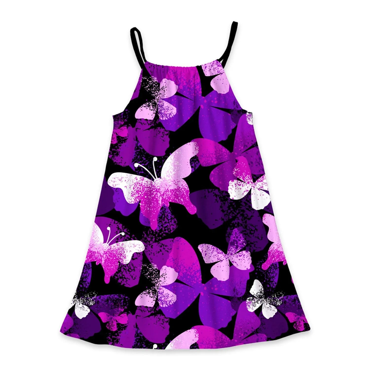 Black & Purple Butterfly Tank Dress sold by Zulily