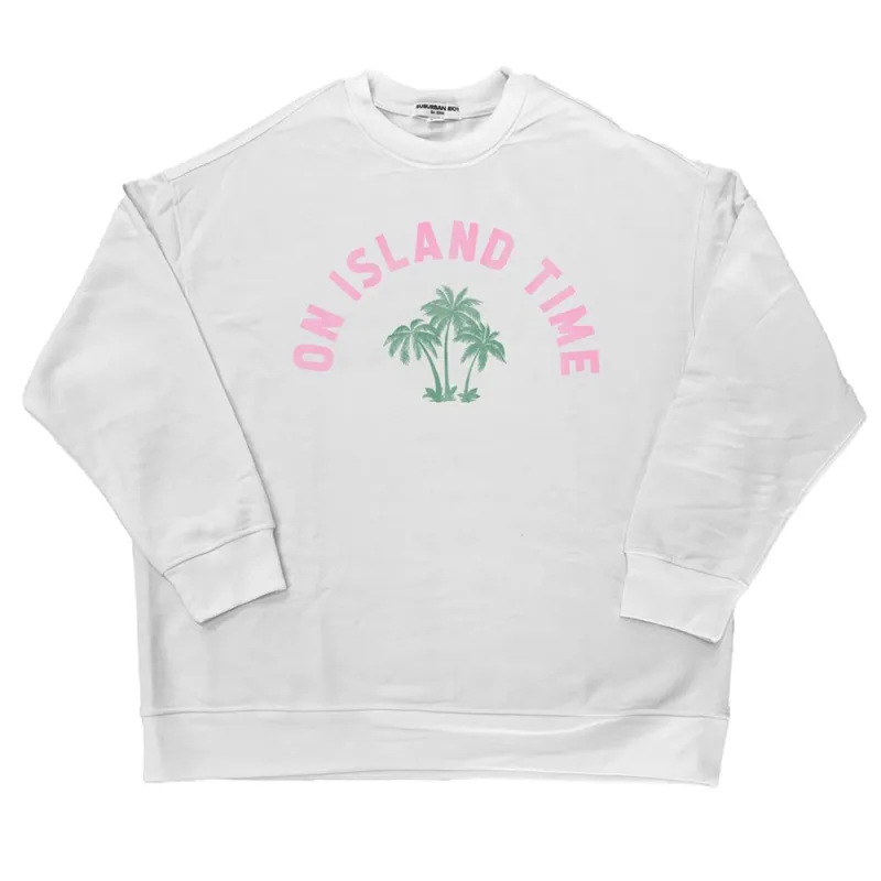On Island Time Oversized Sweatshirt sold by Zulily