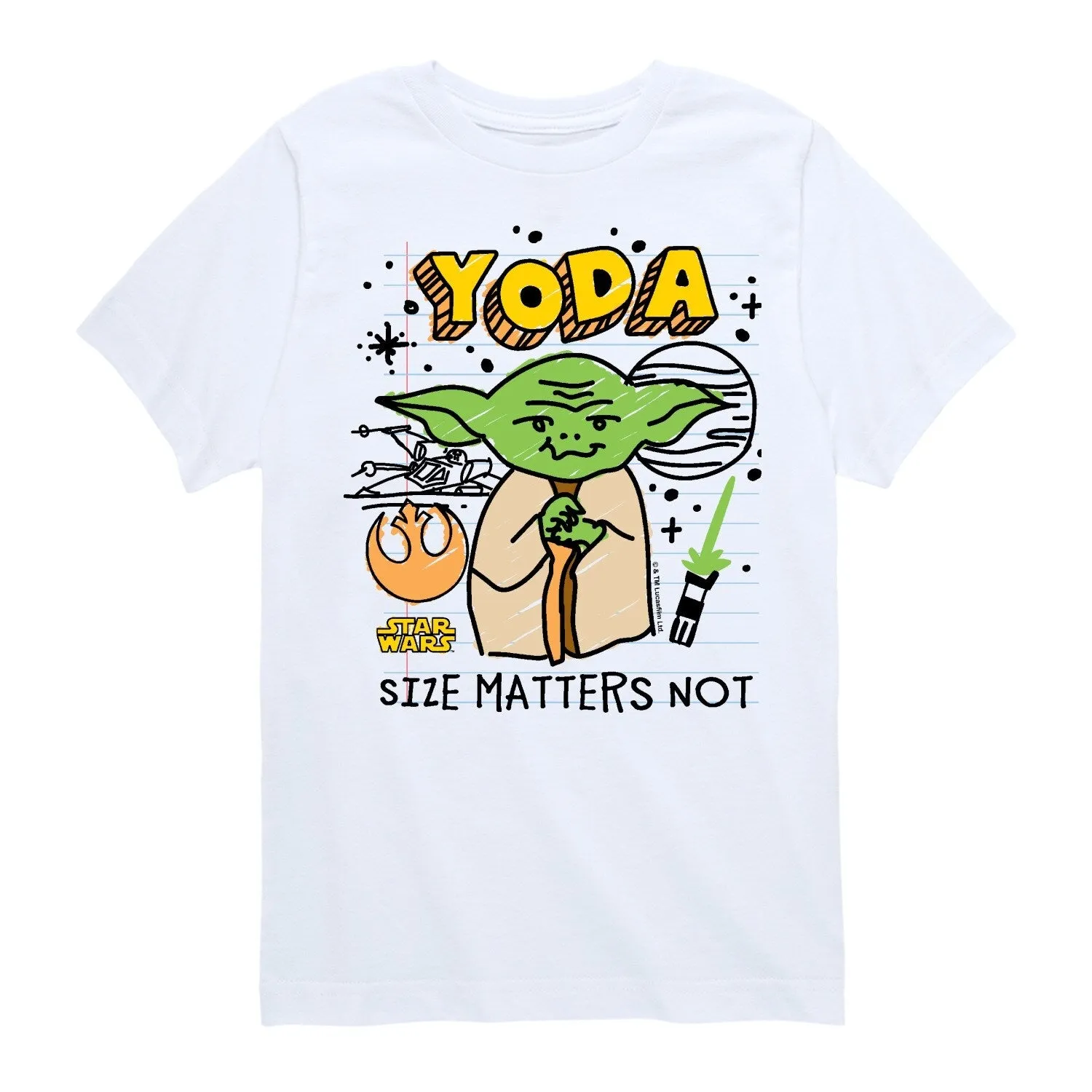 Boy's Star Wars Yoda Scribble Short Sleeve Tee sold by Zulily