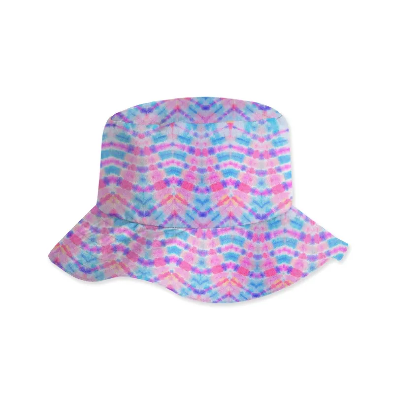 Blue & Pink Tie-Dye Print Sun hats sold by Zulily