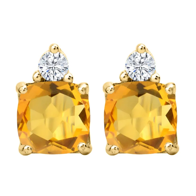 V3 Jewelry Gold Over Sterling Silver Citrine and White Sapphire Stud Earrings for Women sold by Zulily