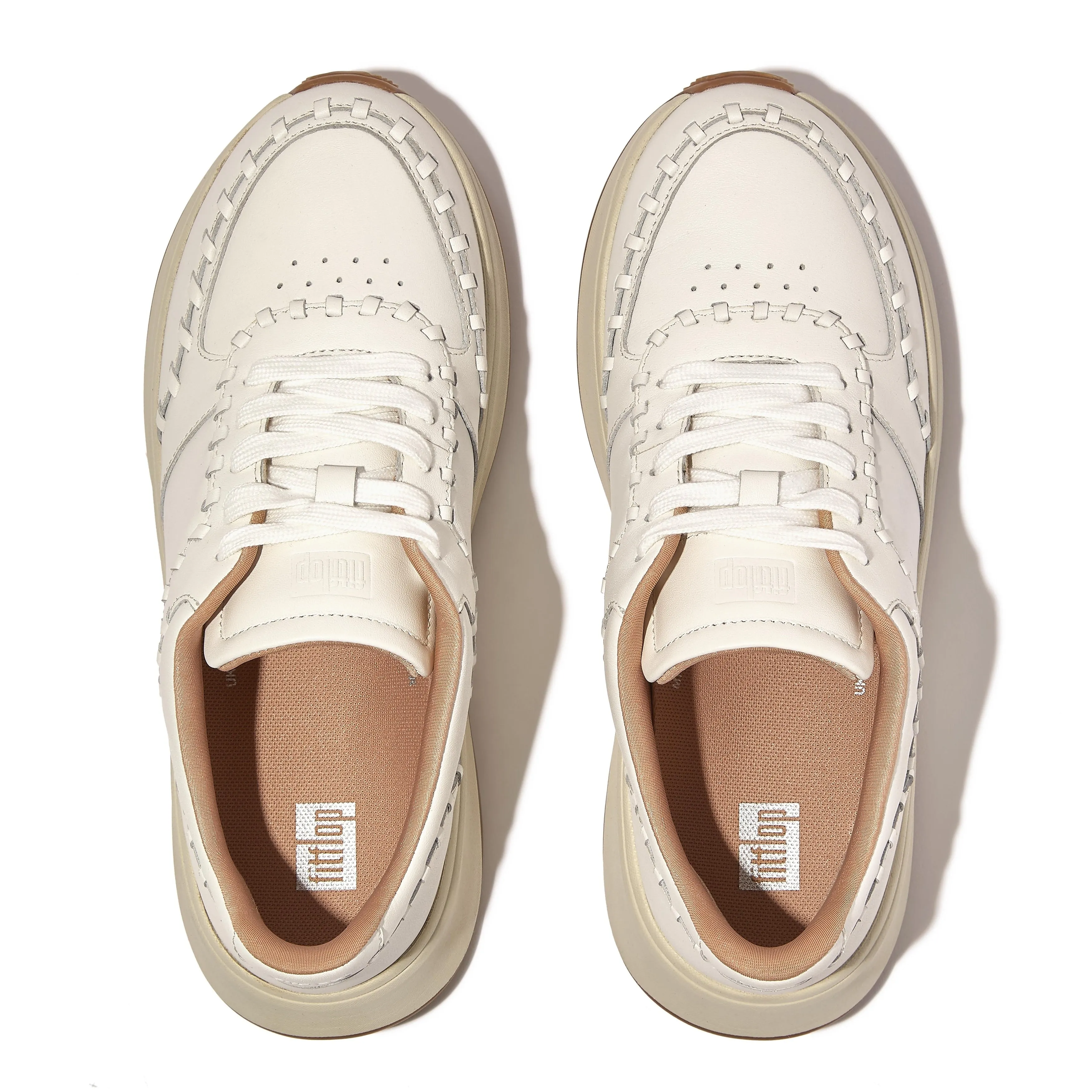 F-MODE Whipstitch Leather Flatform Sneakers sold by Zulily product image thumbnail 4