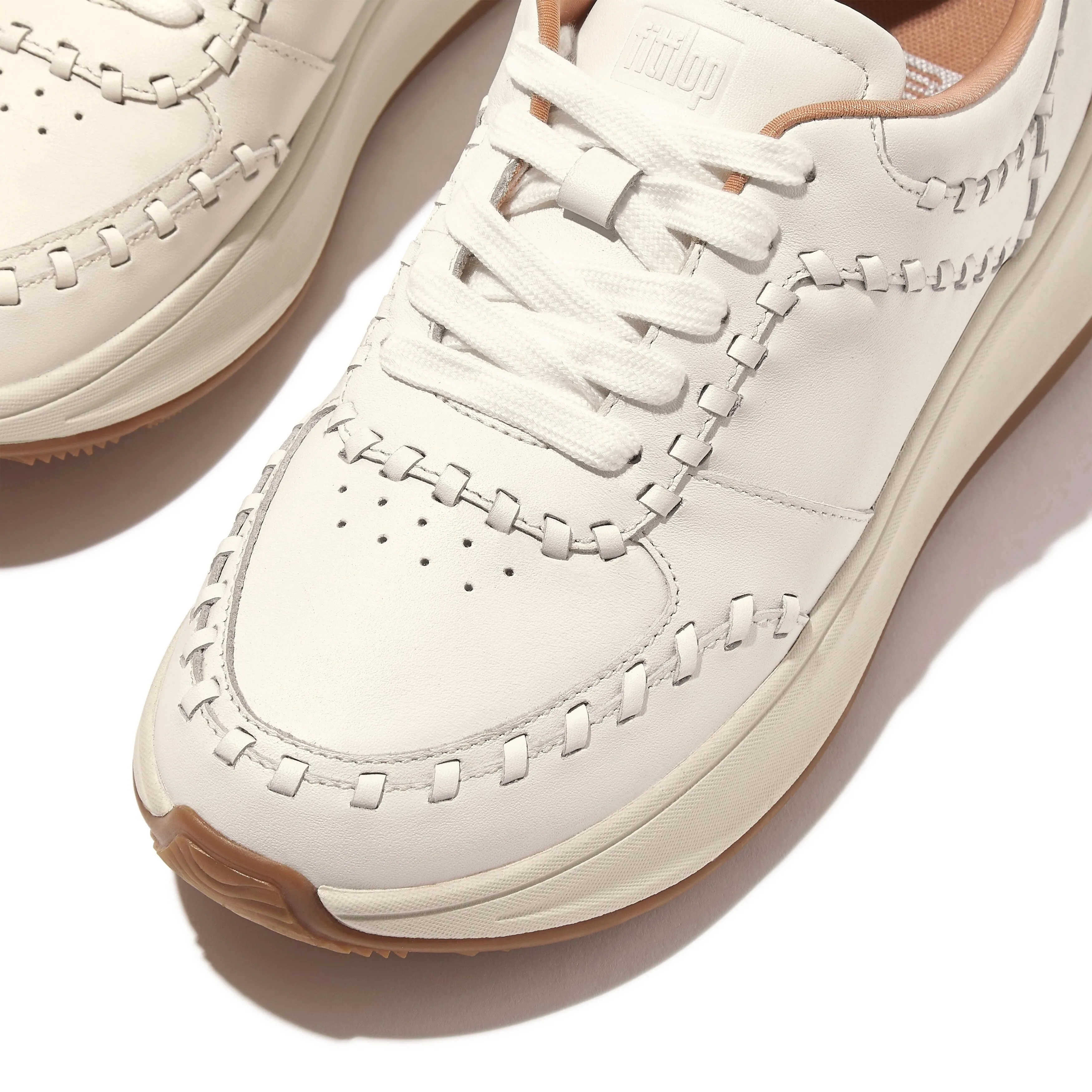 F-MODE Whipstitch Leather Flatform Sneakers sold by Zulily product image thumbnail 3