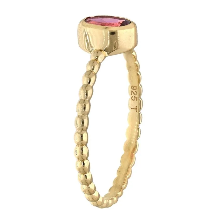 YS Gems Gold Plated Over Silver Rhodolite Garnet Gemstone Ring sold by Zulily product image thumbnail 4