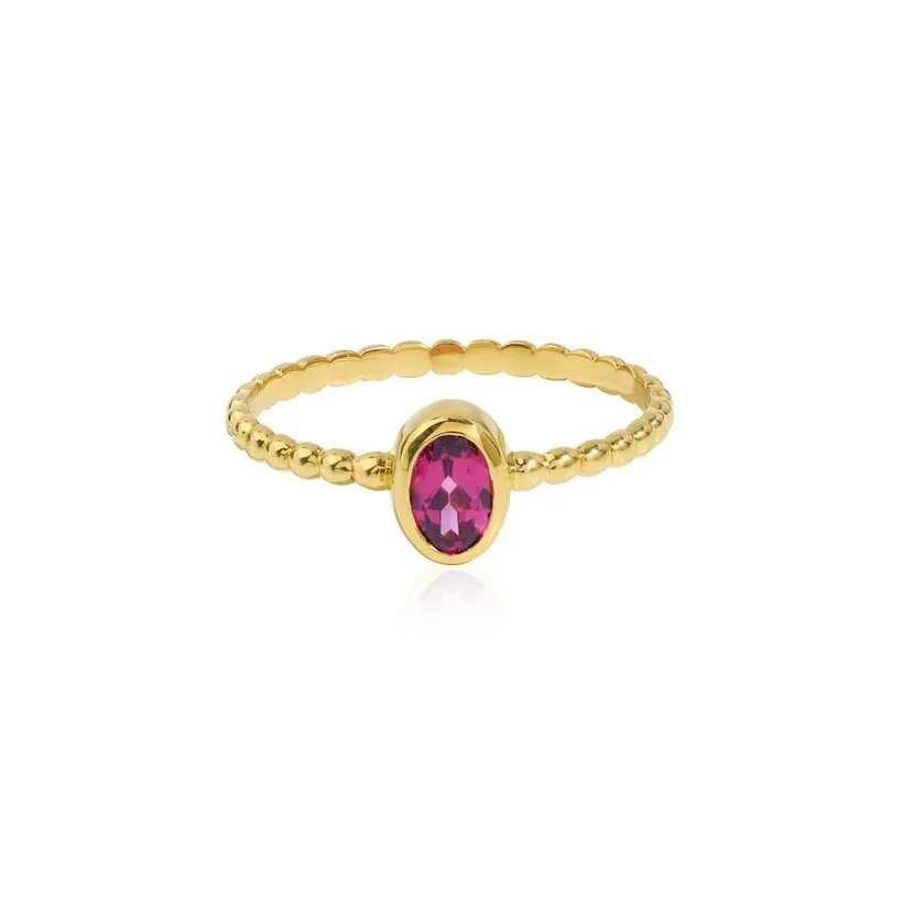 YS Gems Gold Plated Over Silver Rhodolite Garnet Gemstone Ring sold by Zulily product image thumbnail 3