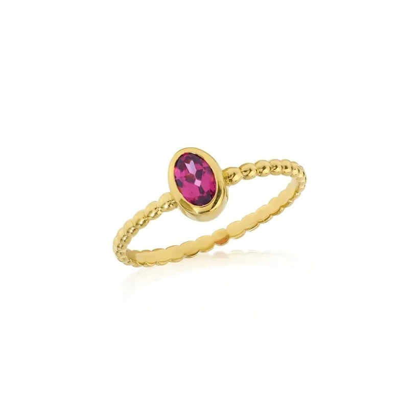 YS Gems Gold Plated Over Silver Rhodolite Garnet Gemstone Ring sold by Zulily