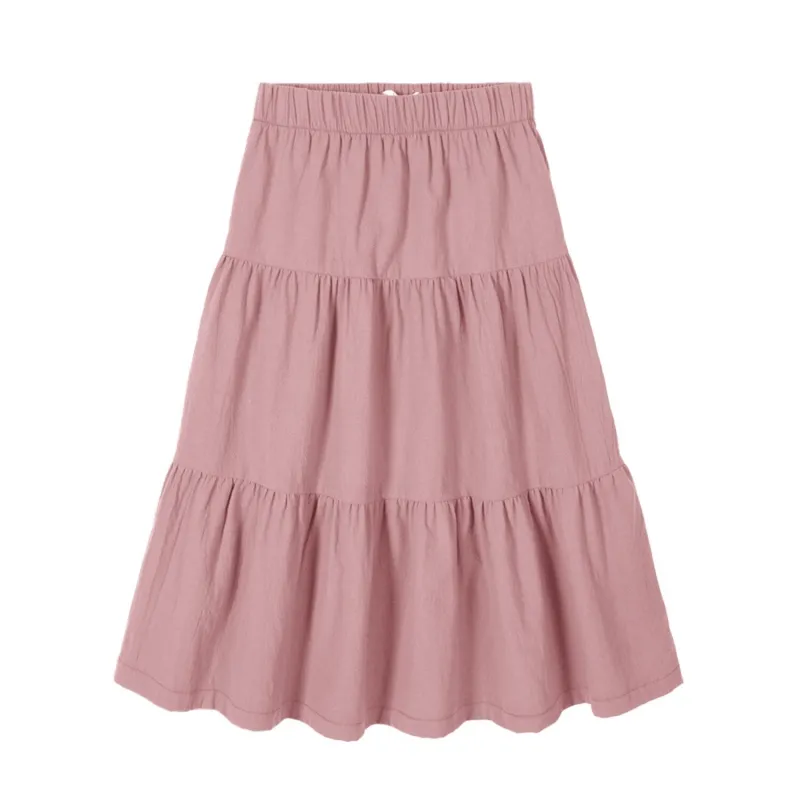 Dusty Pink Tiered A-Line Skirt sold by Zulily