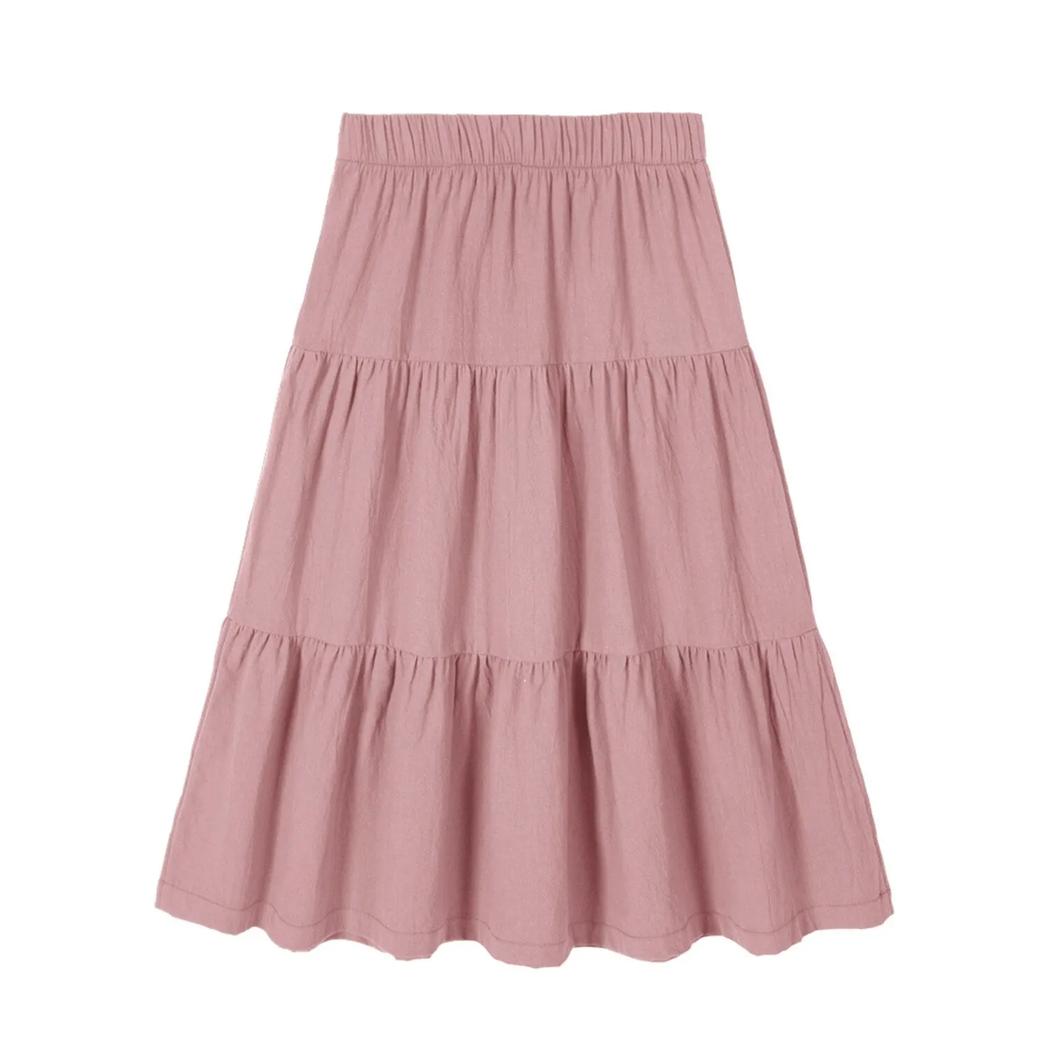 Dusty Pink Tiered A-Line Skirt sold by Zulily product image thumbnail 2