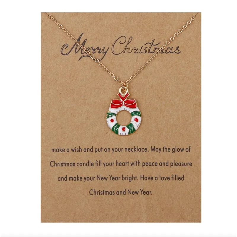 Christmas Inspired Pendant Necklace on Holiday Card - Christmas Wreath sold by Zulily