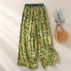 Green Watercolor Wide-Leg Pants sold by Zulily