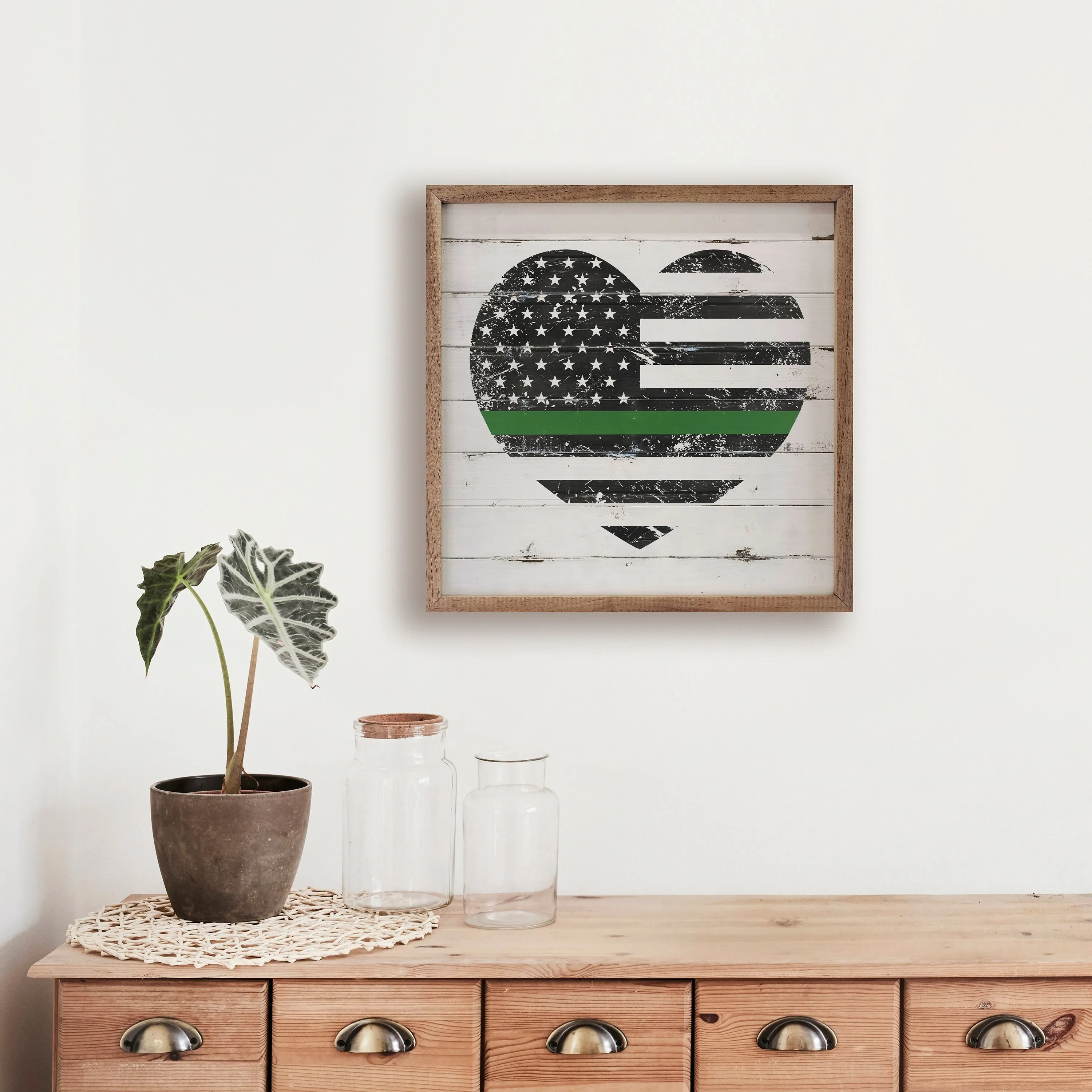 Thin Green Line Heart sold by Zulily product image thumbnail 2