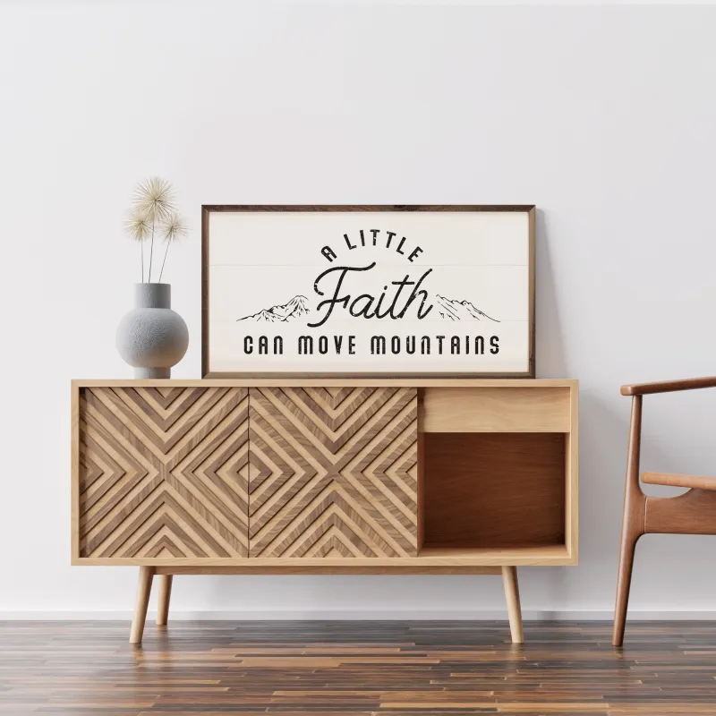 A Little Faith Mountains White sold by Zulily