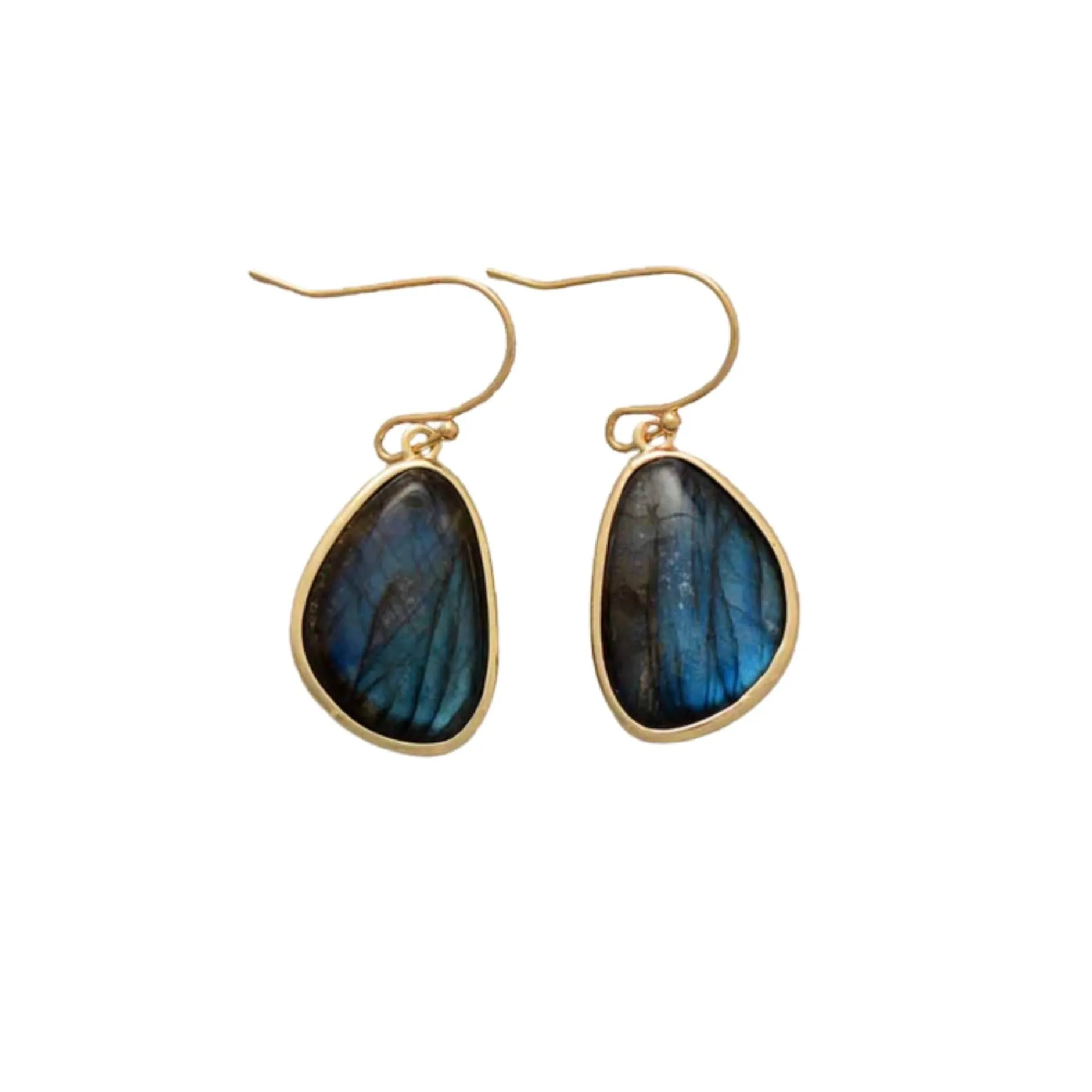 Labradorite Stone Drop Earrings sold by Zulily product image thumbnail 4