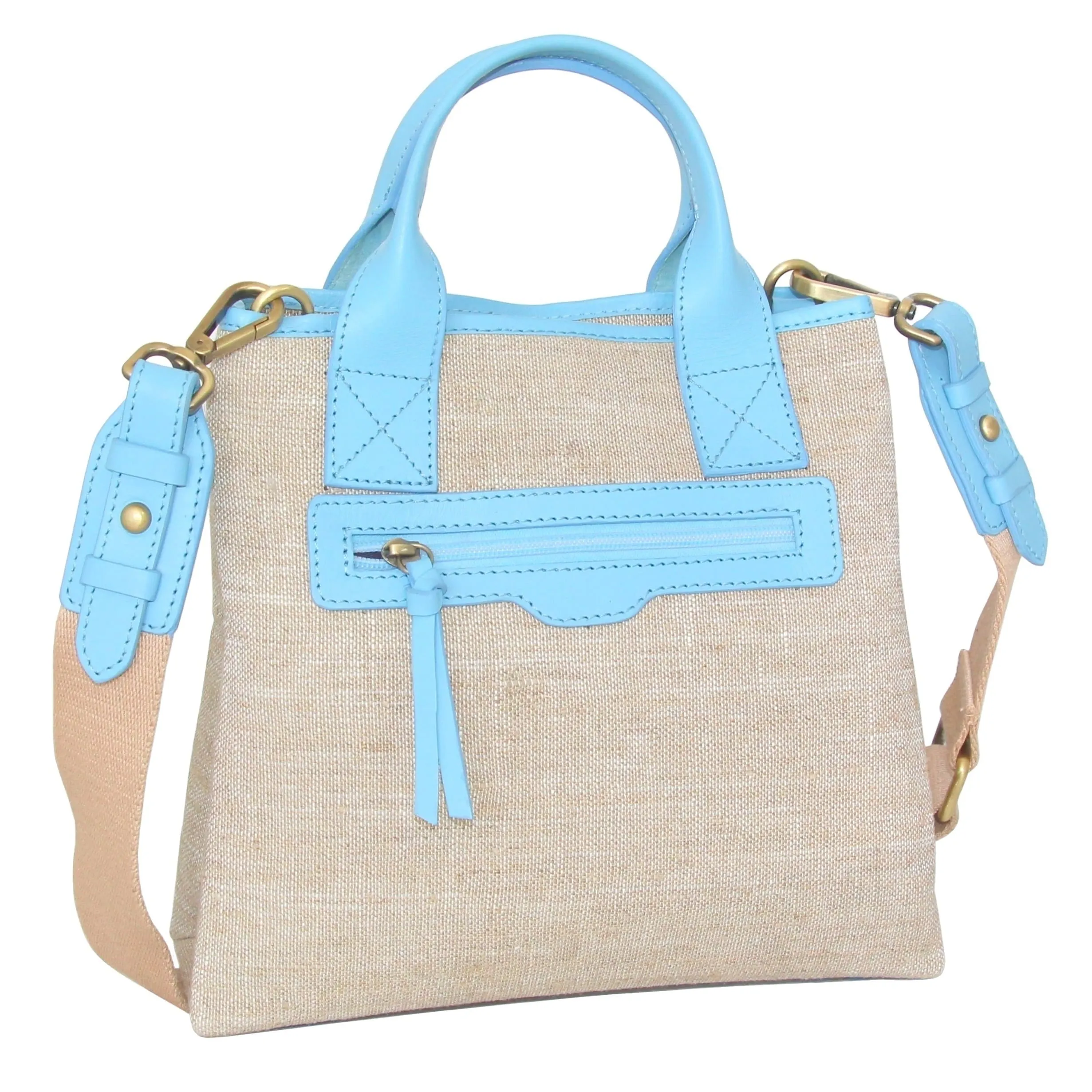 Nino Bossi Alisha Linen/Leather Crossbody Bag sold by Zulily product image thumbnail 2