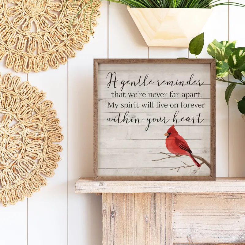 Within Your Heart Cardinal Whitewash sold by Zulily