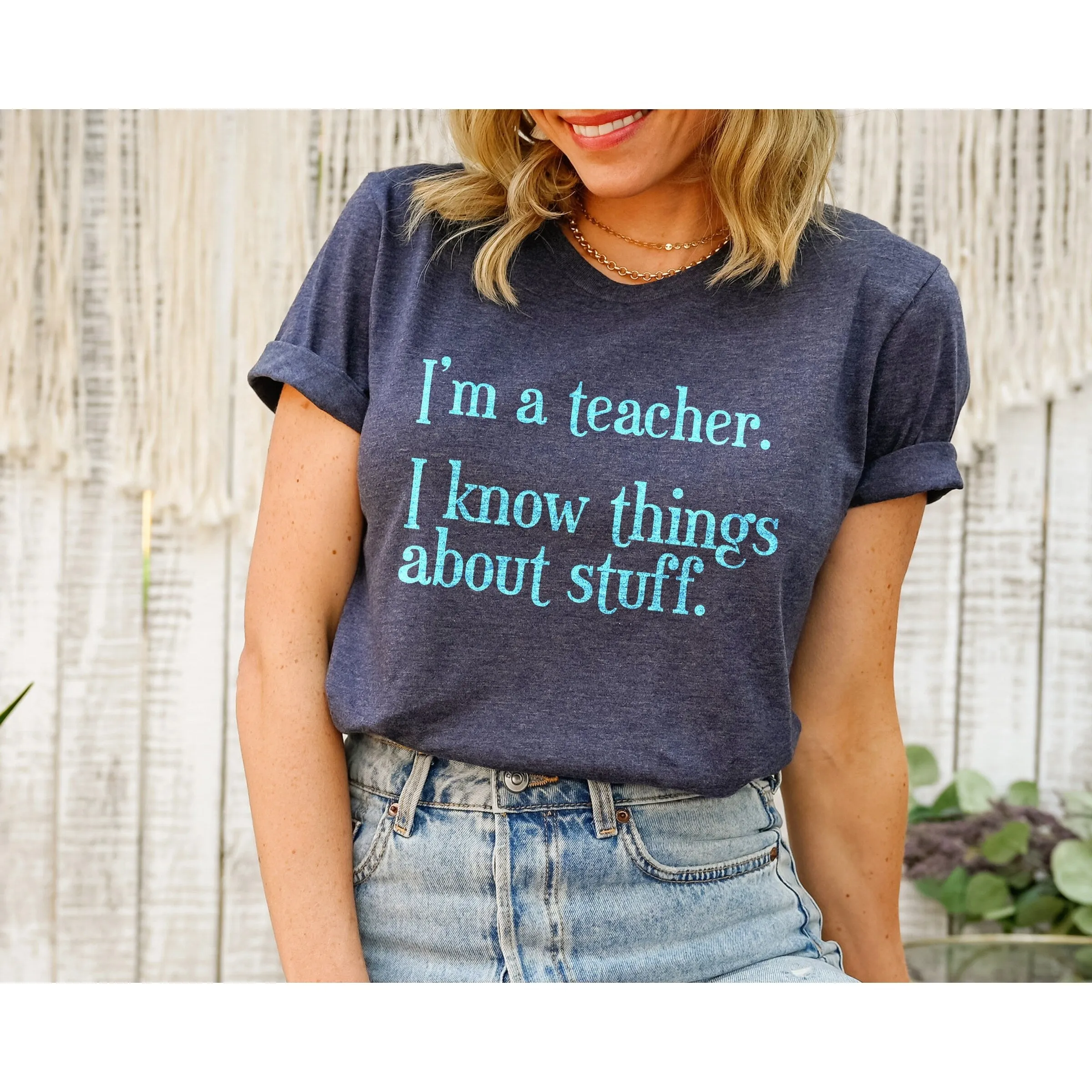 I'm a teacher. I know things about stuff. women's oversized tee sold by Zulily