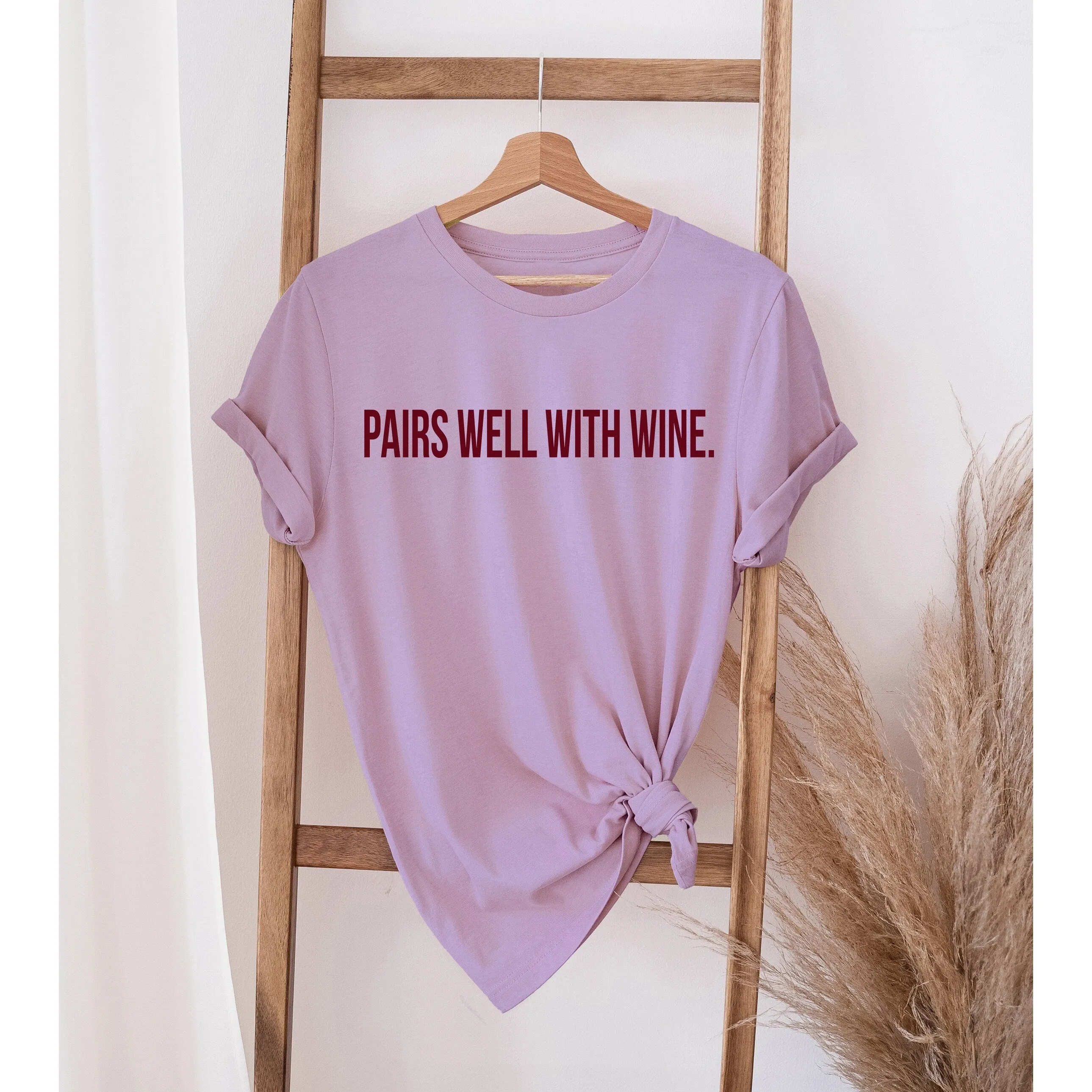Pairs well with wine women's oversized tee sold by Zulily