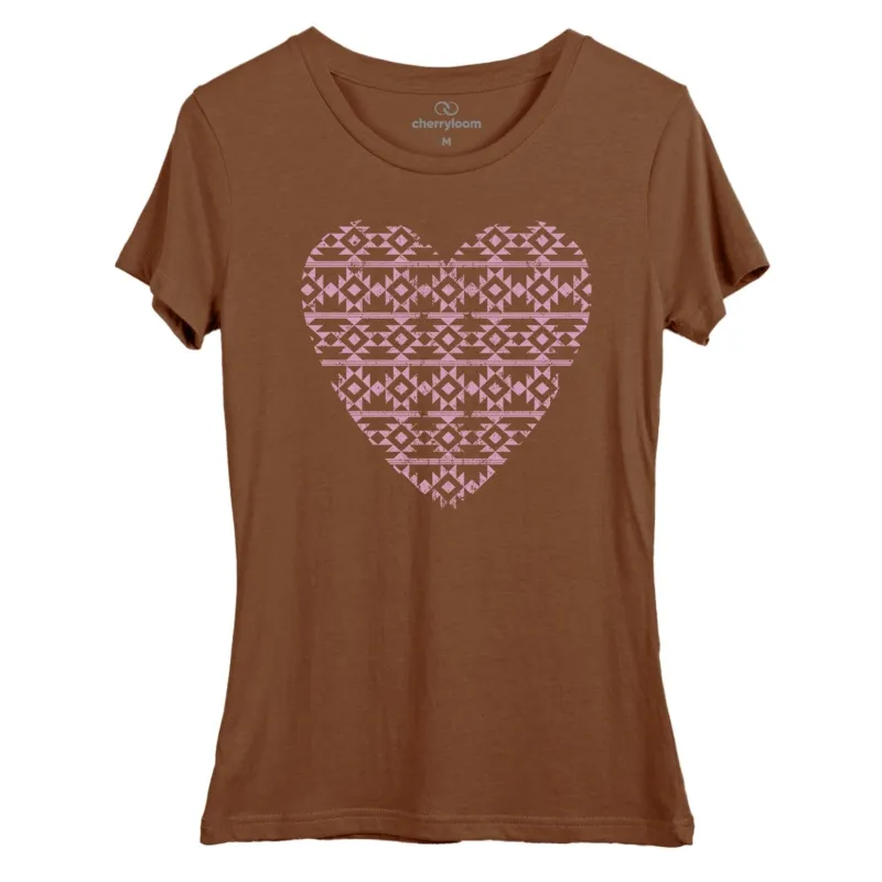 Boho Heart women's fitted tee sold by Zulily