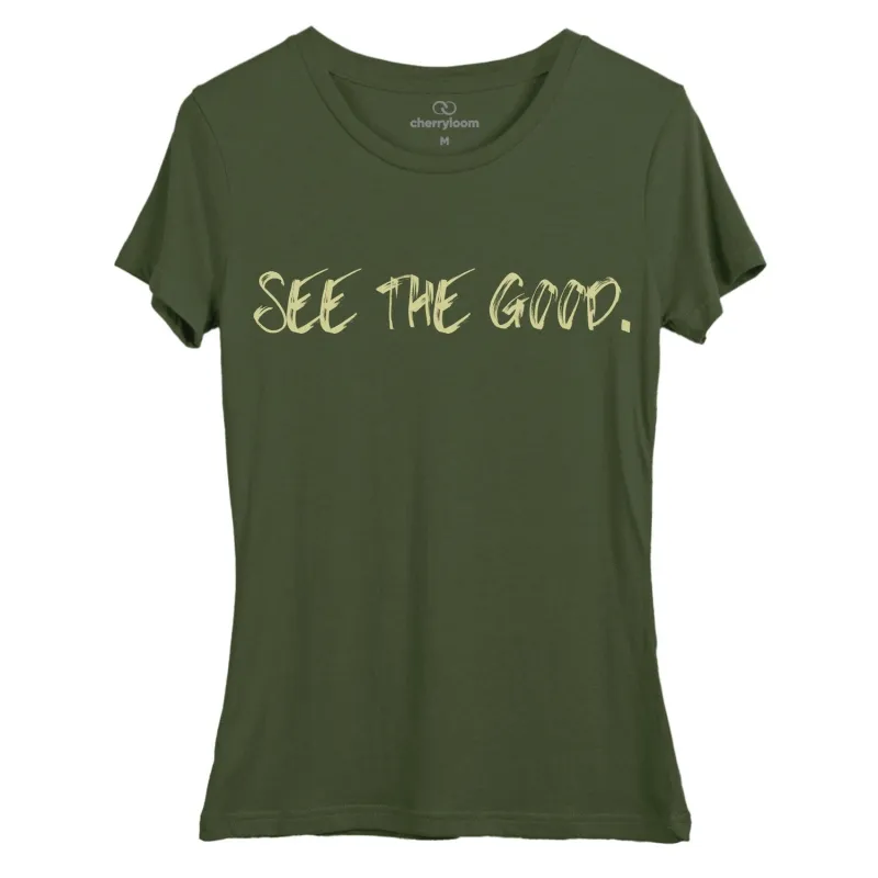 See the good. women's fitted tee sold by Zulily