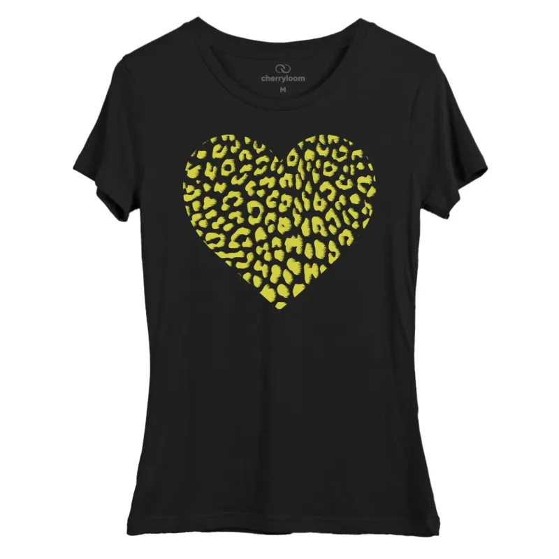 Cheetah Heart women's fitted tee sold by Zulily