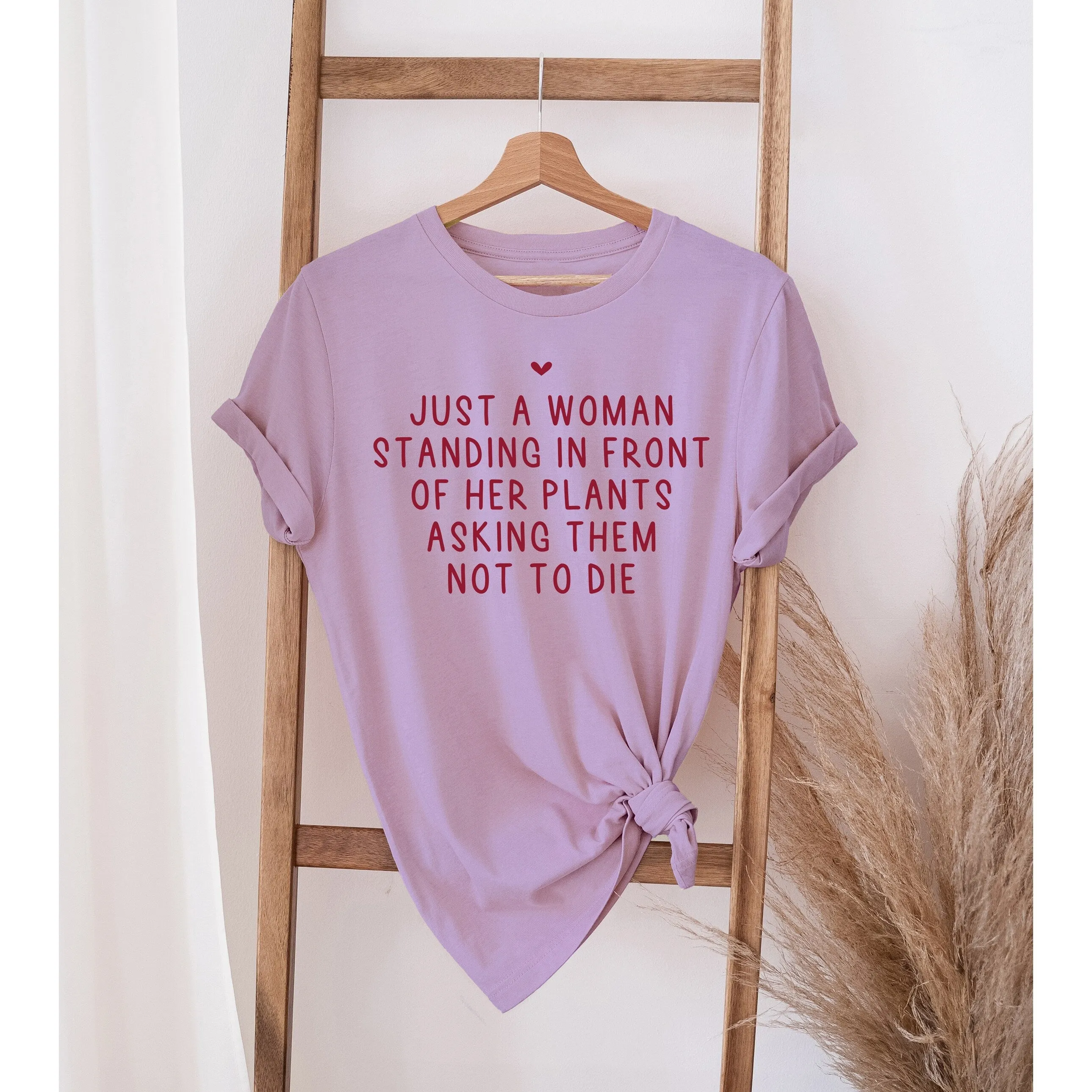 Just a woman standing in front of her plants women's oversized tee sold by Zulily
