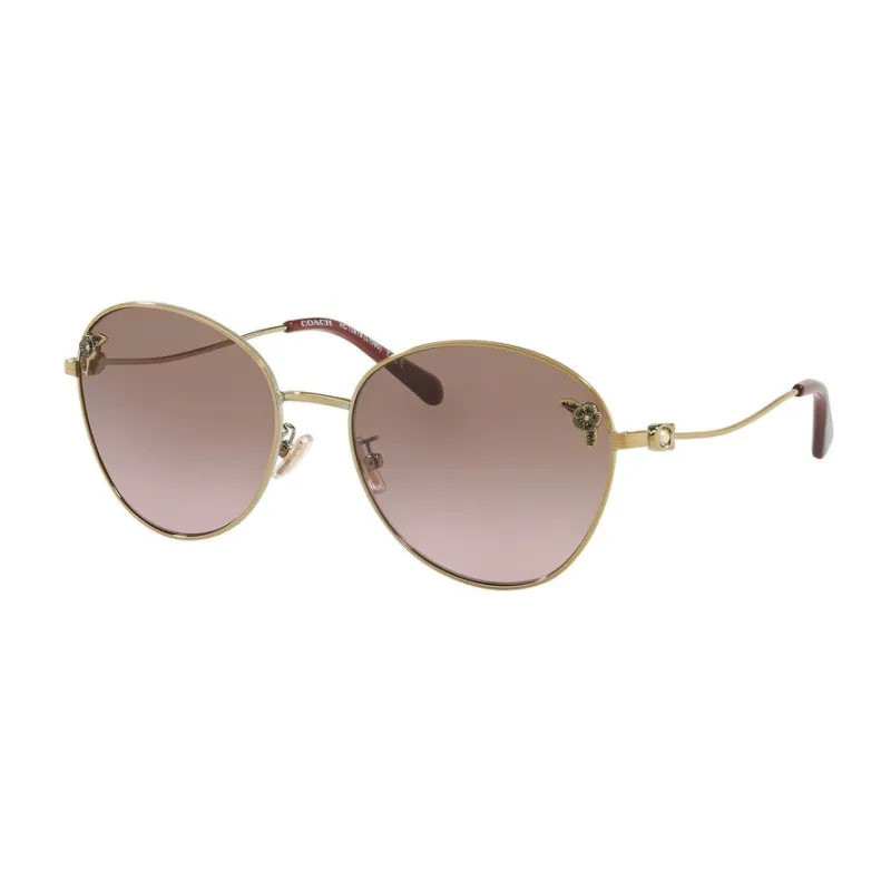 Light Gold Women's Round Metal Burgundy Lens Sunglasses sold by Zulily
