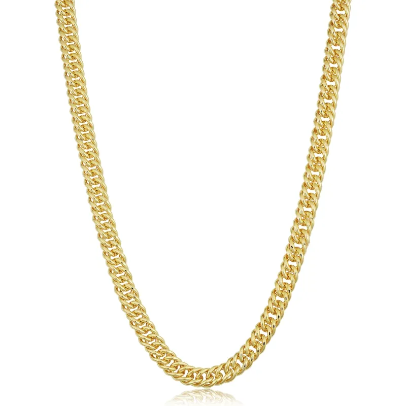 Solid 14k Yellow Gold Filled 6.0 mm Double Curb Link Chain Necklace For Men and Women sold by Zulily