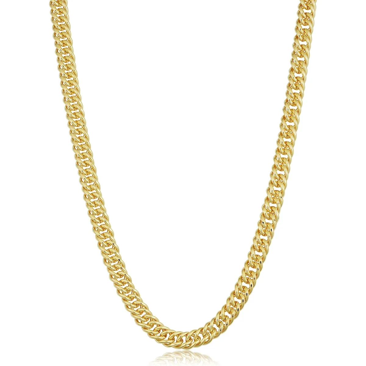 Solid 14k Yellow Gold Filled 6.0 mm Double Curb Link Chain Necklace For Men and Women sold by Zulily