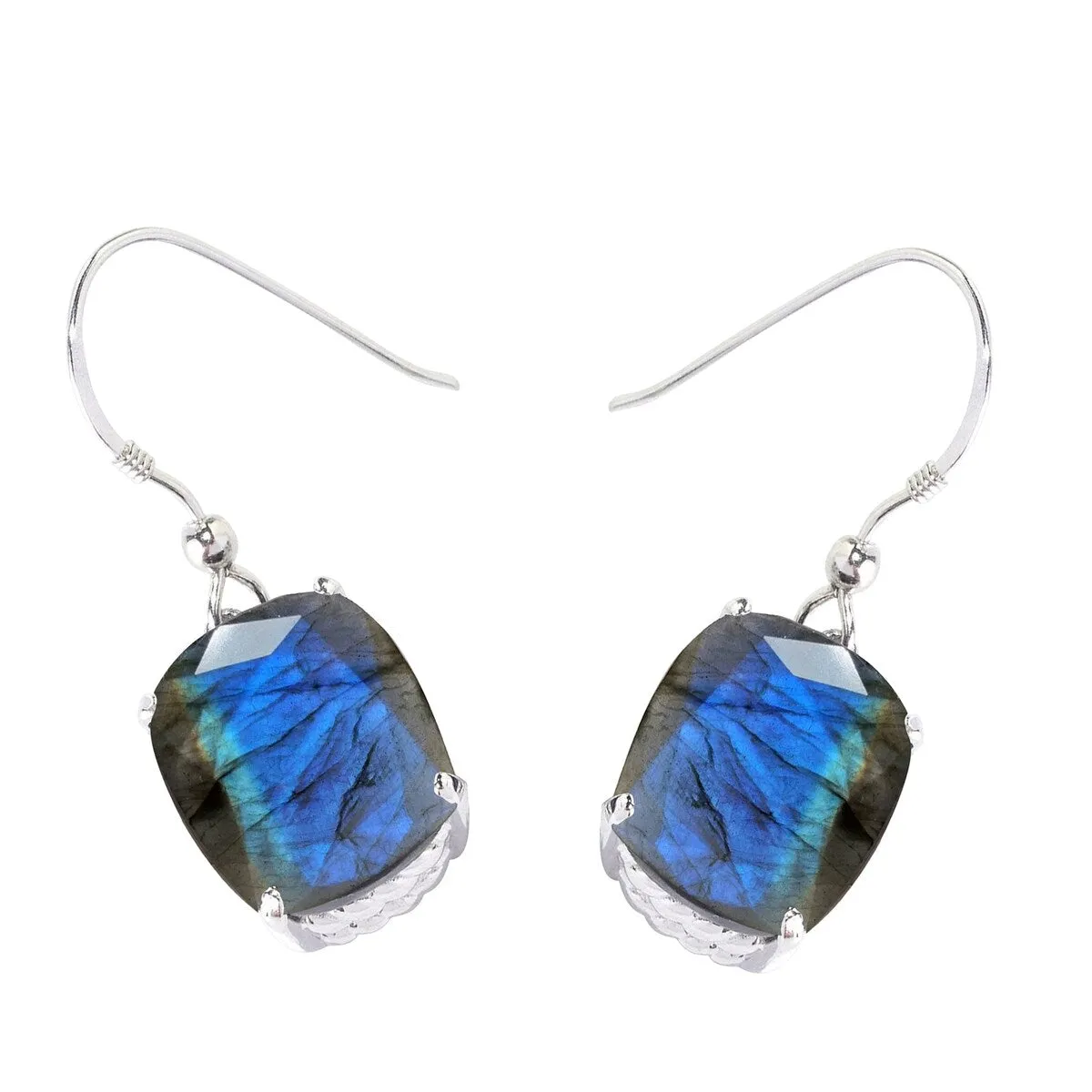 Sterling Silver with Natural Blue Labradorite Dangle Earring sold by Zulily product image thumbnail 2