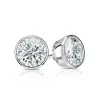 Auriya 3ctw Round Diamond Stud Earrings Bezel-set 18k Gold - GIA Certified sold by Zulily