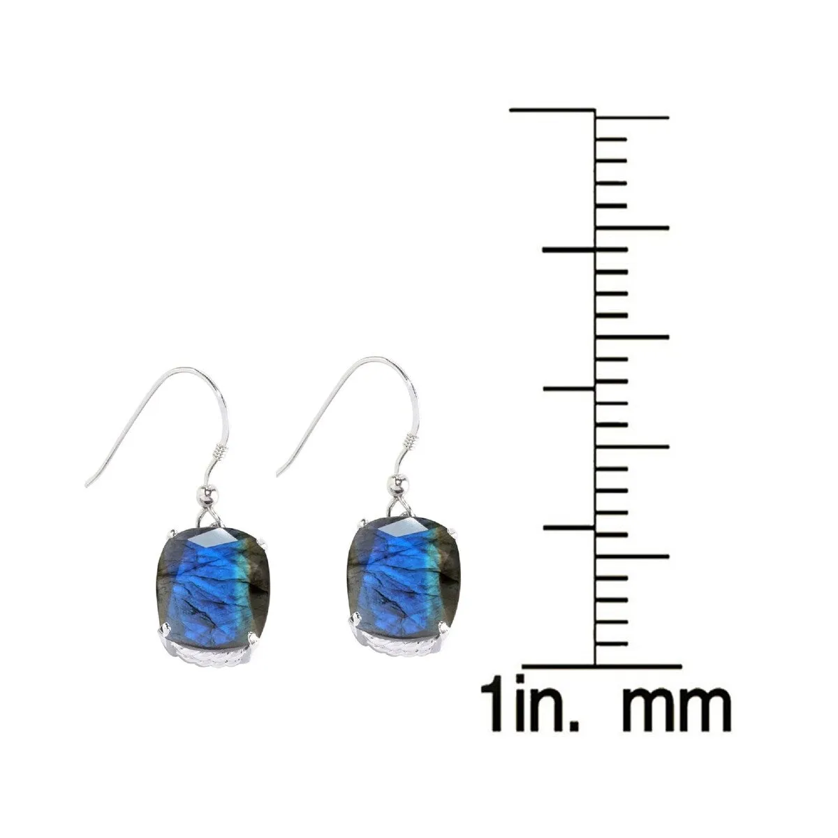 Sterling Silver with Natural Blue Labradorite Dangle Earring sold by Zulily product image thumbnail 3