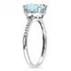 Miadora 10k White Gold Blue Topaz and Diamond Accent Ring (G-H, I2-3) sold by Zulily product image thumbnail 2
