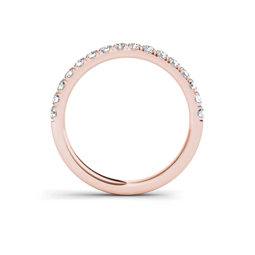 De Couer 10k Rose Gold 1/3ct TDW Diamond Wedding Band sold by Zulily product image thumbnail 3